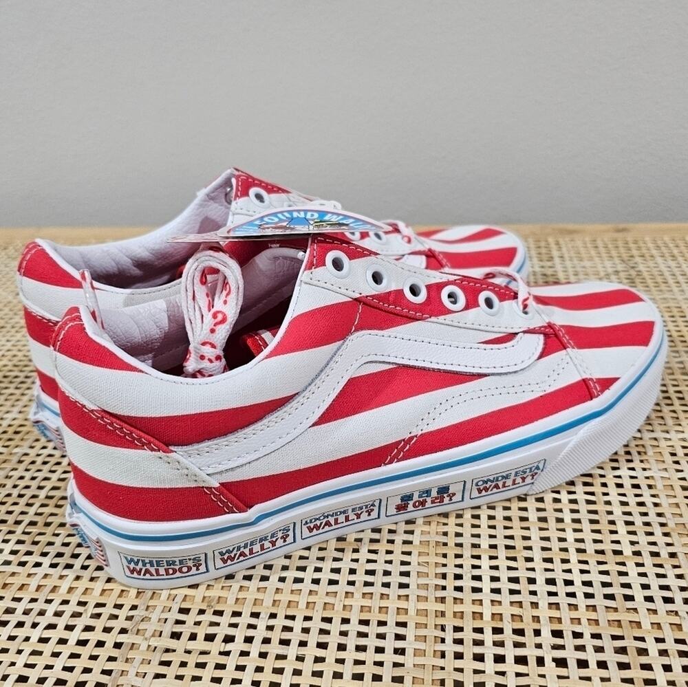Vans Old Skool, (Where's Waldo?) International Stripes, Unisex M5.5, W7, NWT